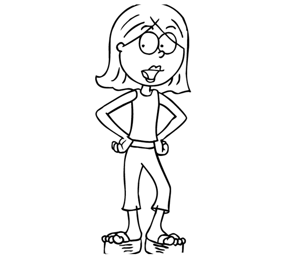 coloriage lizzie mc guire les mains sur les hanches